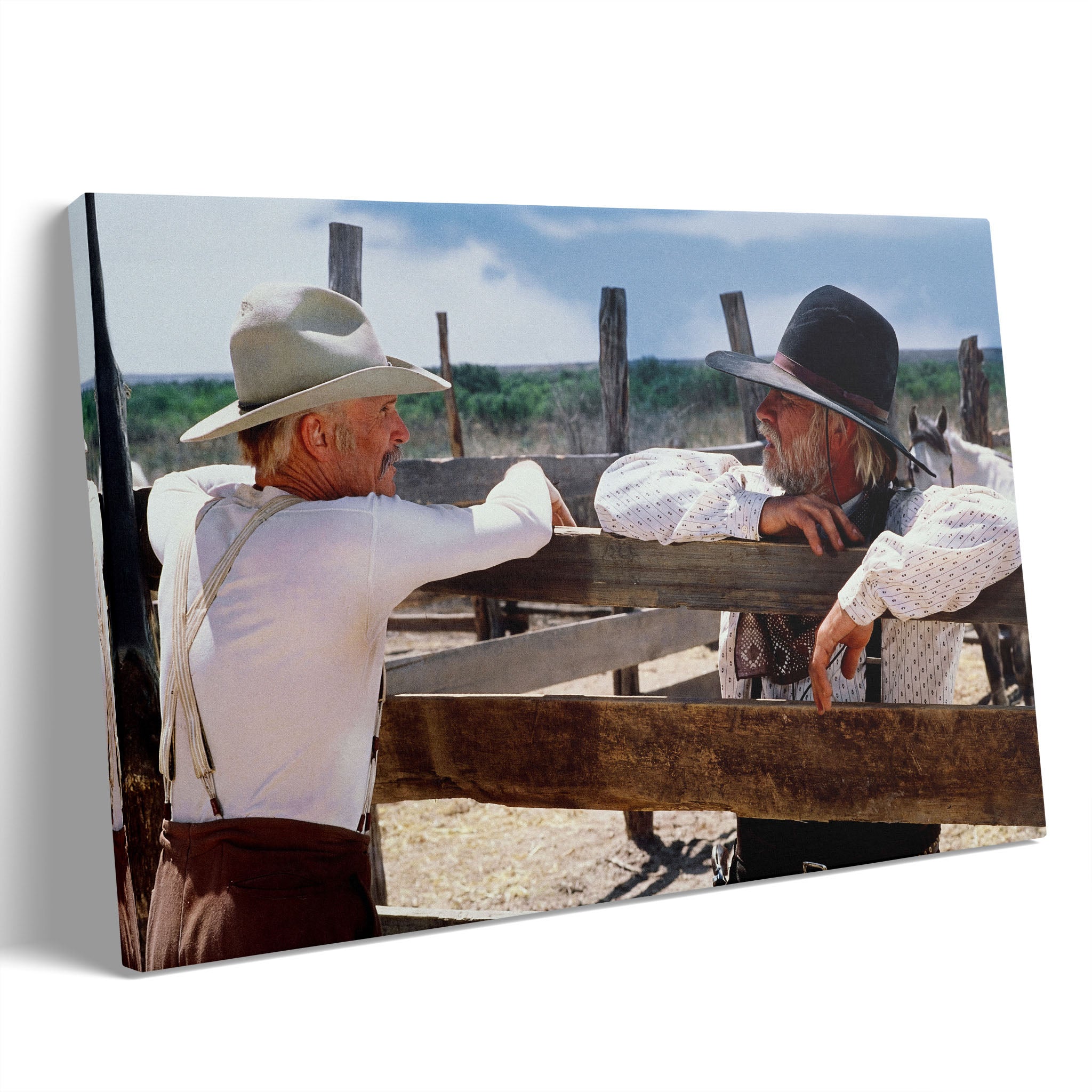 Lonesome Dove Gus and Call colour gallery-wrapped canvas print