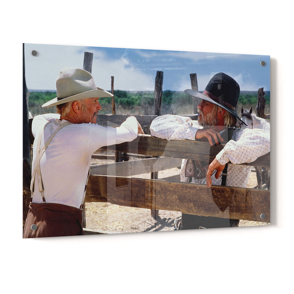 Lonesome Dove Gus and Call colour acrylic glass print with a glossy finish