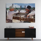 High-gloss acrylic colour print of Gus and Call from Lonesome Dove displayed on a wall