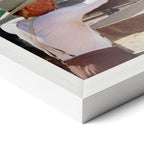 Corner close-up of the Lonesome Dove Hat Creek colour poster in a white frame
