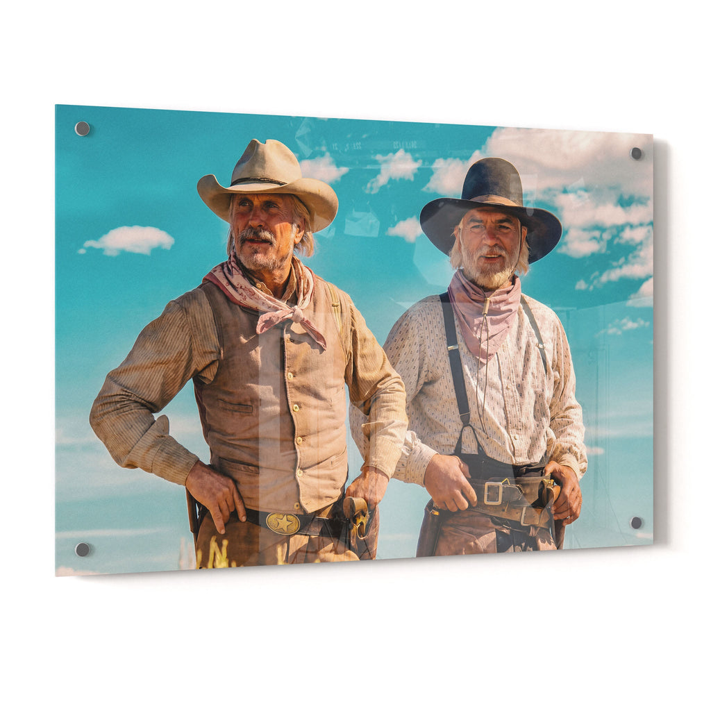 Lonesome Dove Gus and Call colour acrylic glass print with a glossy finish