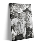 Lonesome Dove Gus and Call black and white gallery-wrapped canvas print