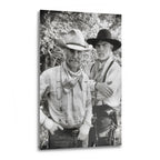 Lonesome Dove Gus and Call black and white acrylic glass print with a glossy finish