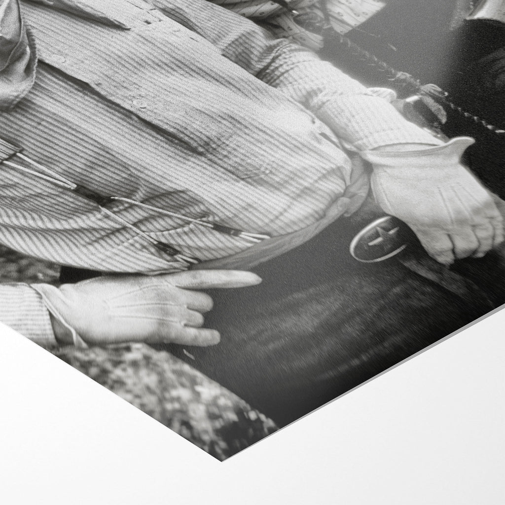 Front close-up of the unframed Lonesome Dove Gus and Call black and white portrait poster