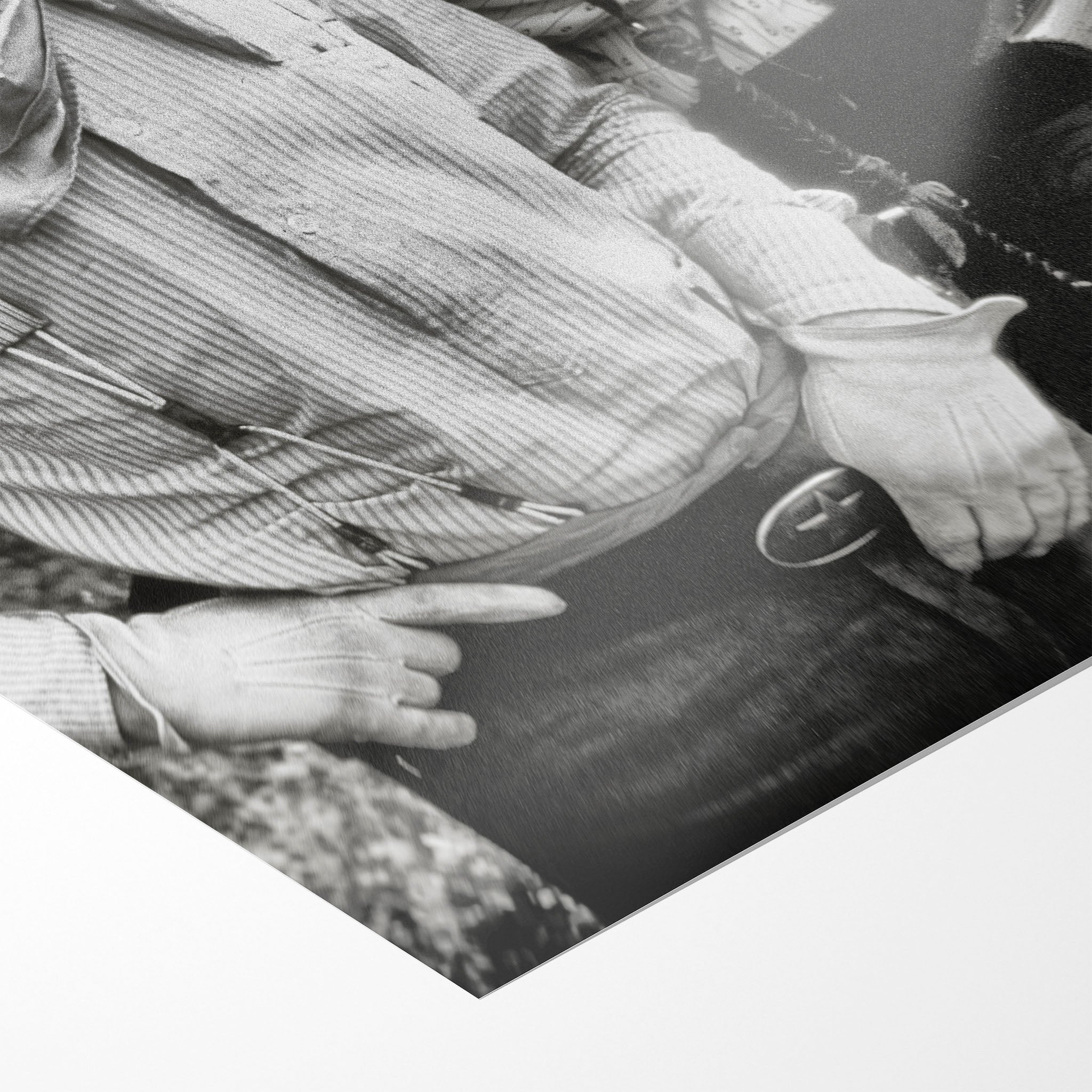 Front close-up of the unframed Lonesome Dove Gus and Call black and white portrait poster