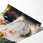 Angled close-up of the unframed Lonesome Dove colour poster showing fine paper detail