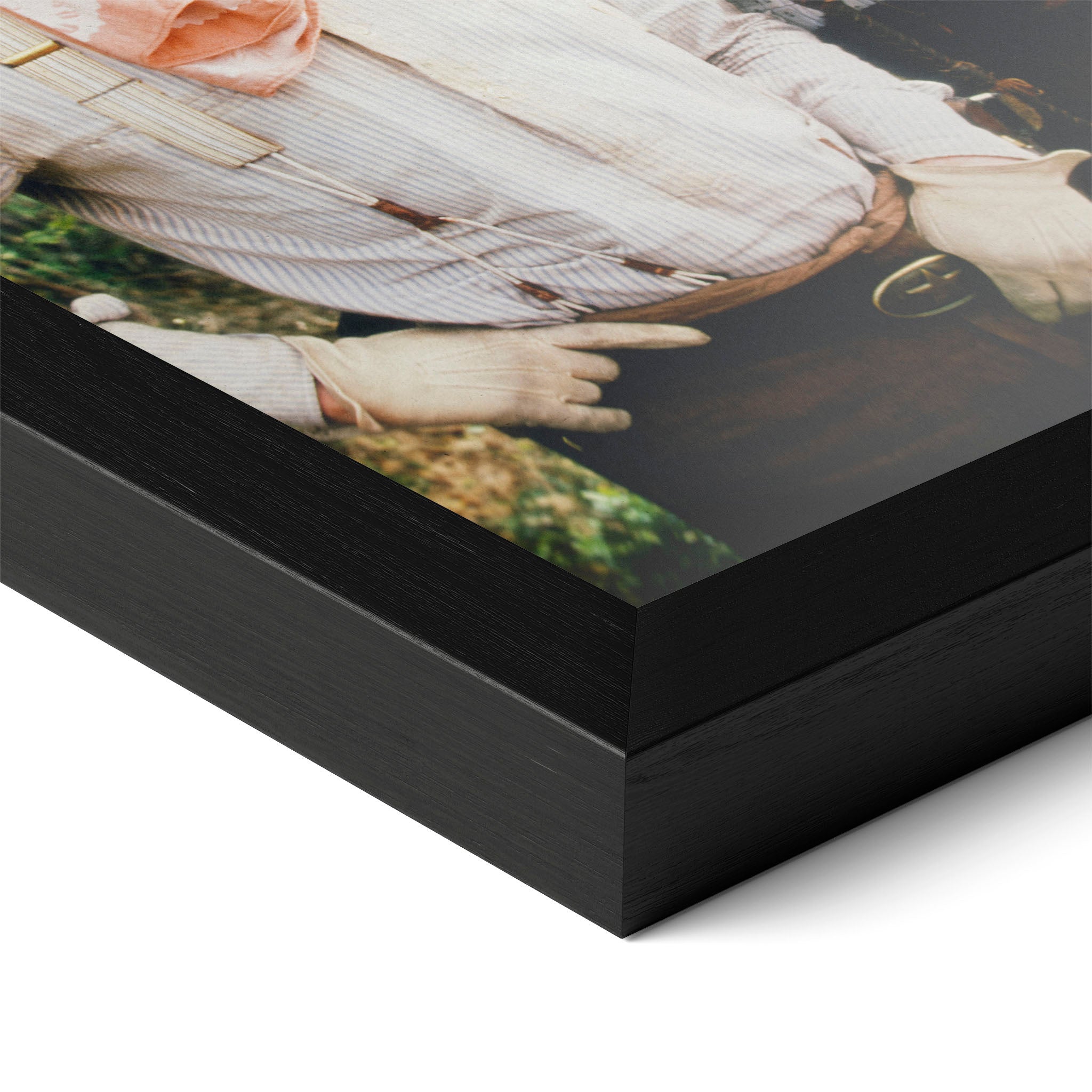 Close-up of the Lonesome Dove colour poster in a classic black wood frame