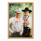 Lonesome Dove colour portrait in a natural oak poster frame