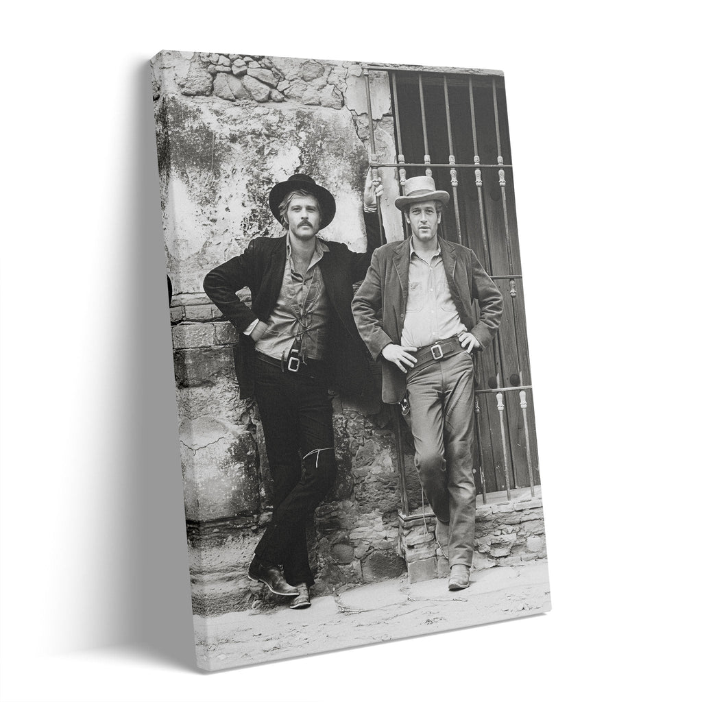 Butch Cassidy and the Sundance Kid black and white gallery-wrapped canvas print