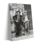Butch Cassidy and the Sundance Kid black and white gallery-wrapped canvas print