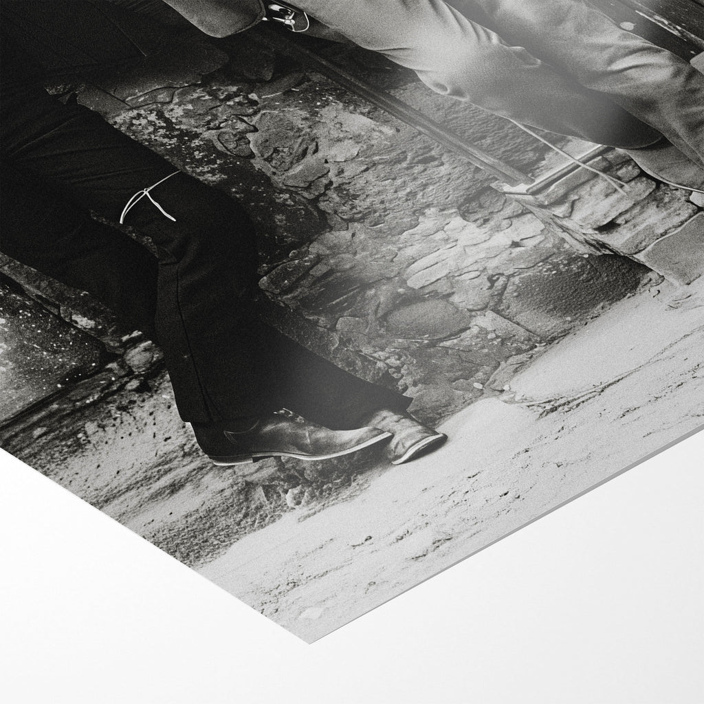 Front close-up of the unframed Butch Cassidy and the Sundance Kid black and white portrait poster