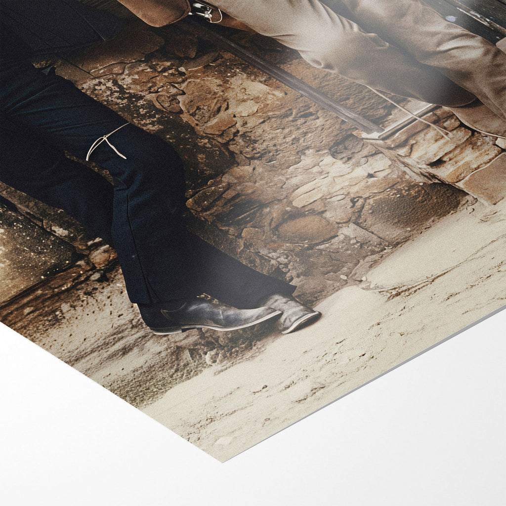 Front close-up of the unframed Butch Cassidy and the Sundance Kid colour portrait poster