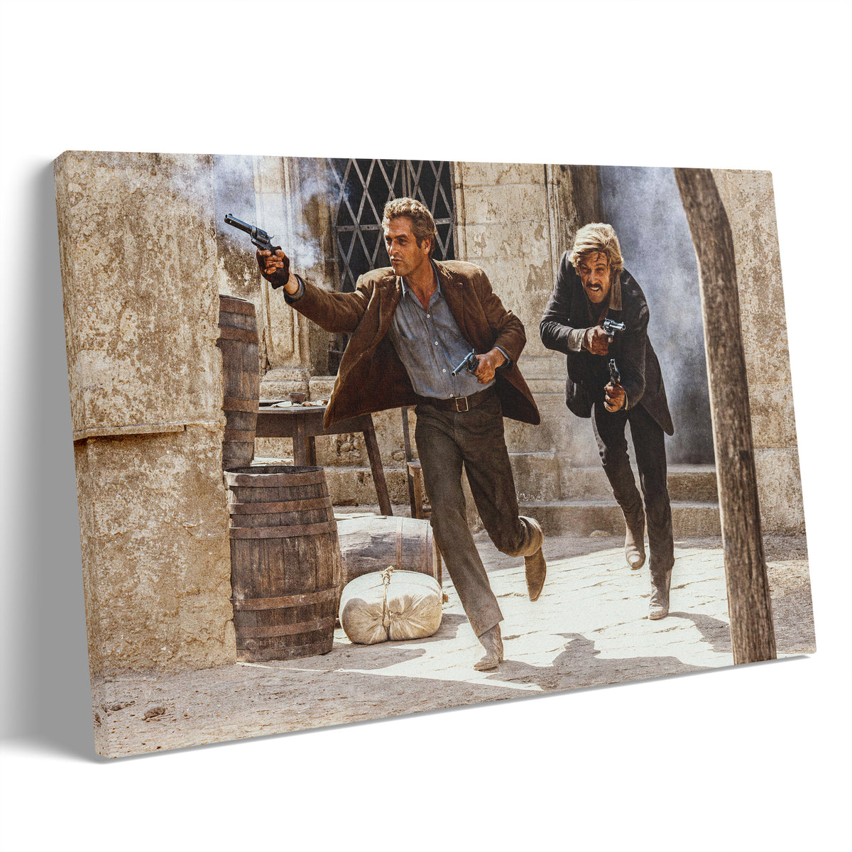 Butch Cassidy and the Sundance Kid final shootout color gallery-wrapped canvas print