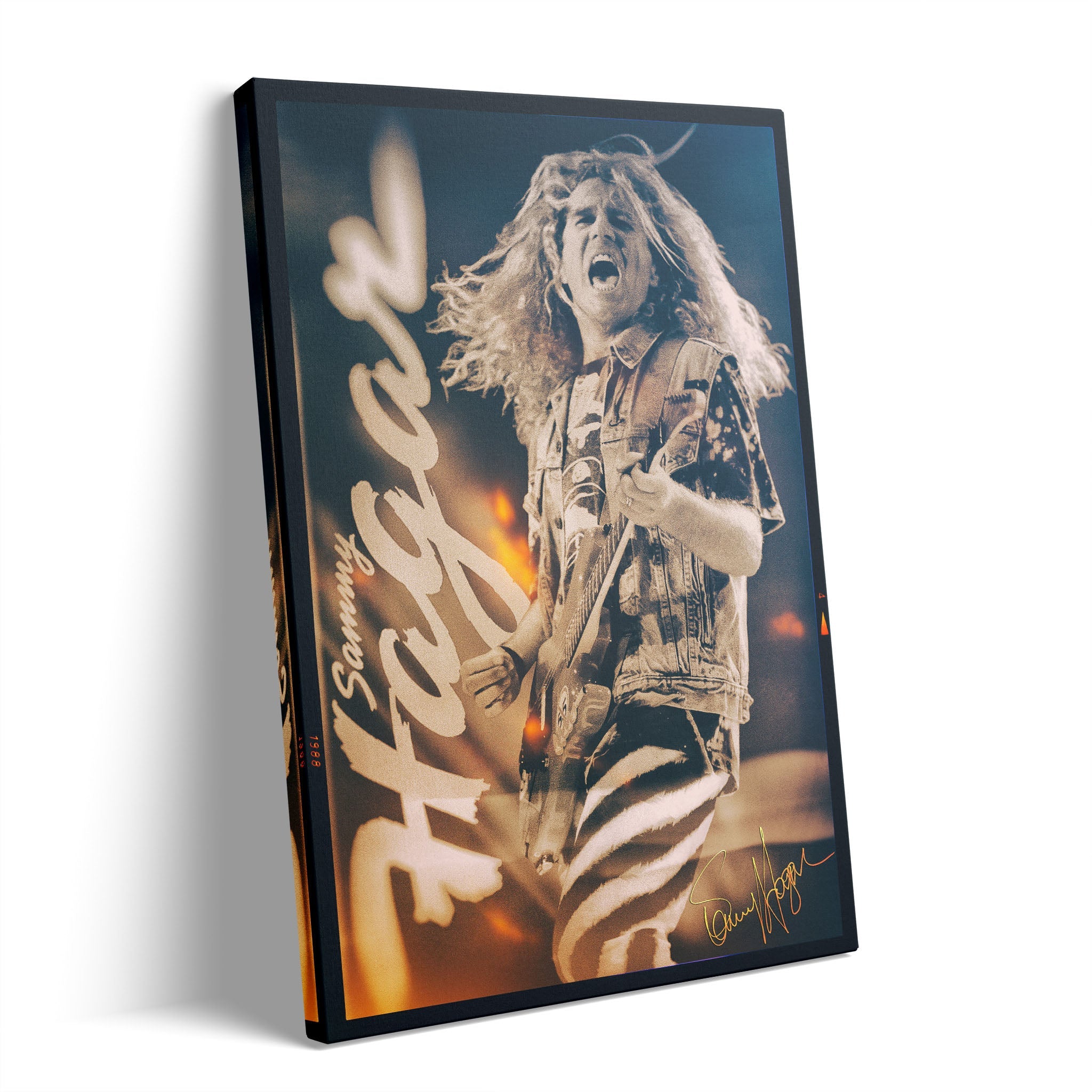 Sammy Hagar Van Halen 1988 OU812 colour print on gallery-wrapped canvas