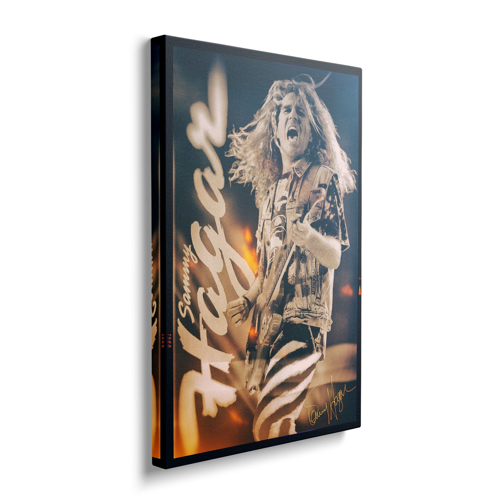 Gallery-wrapped canvas of the Sammy Hagar Van Halen 1988 colour concert print