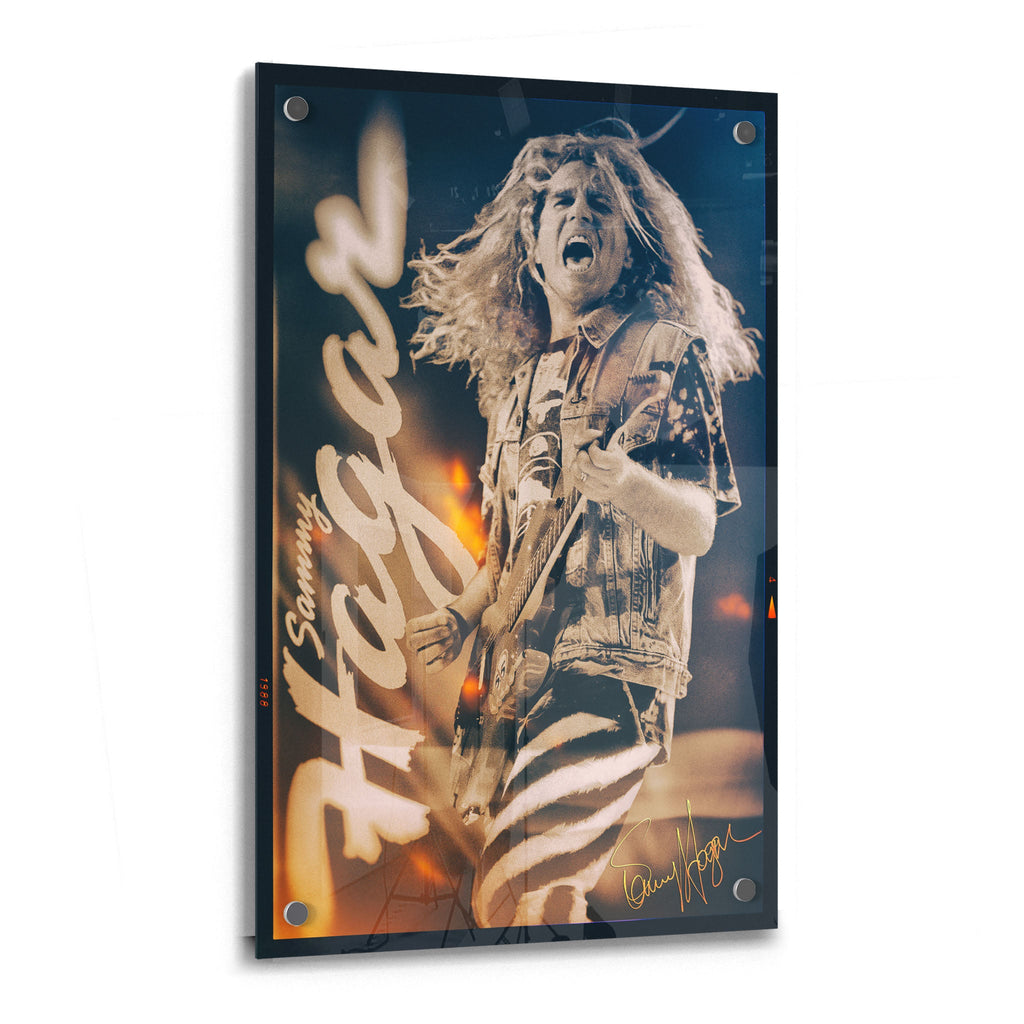 Sammy Hagar Van Halen 1988 OU812 colour print on glossy acrylic glass