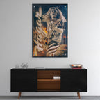 High-gloss acrylic print of the Sammy Hagar Van Halen 1988 colour concert photo