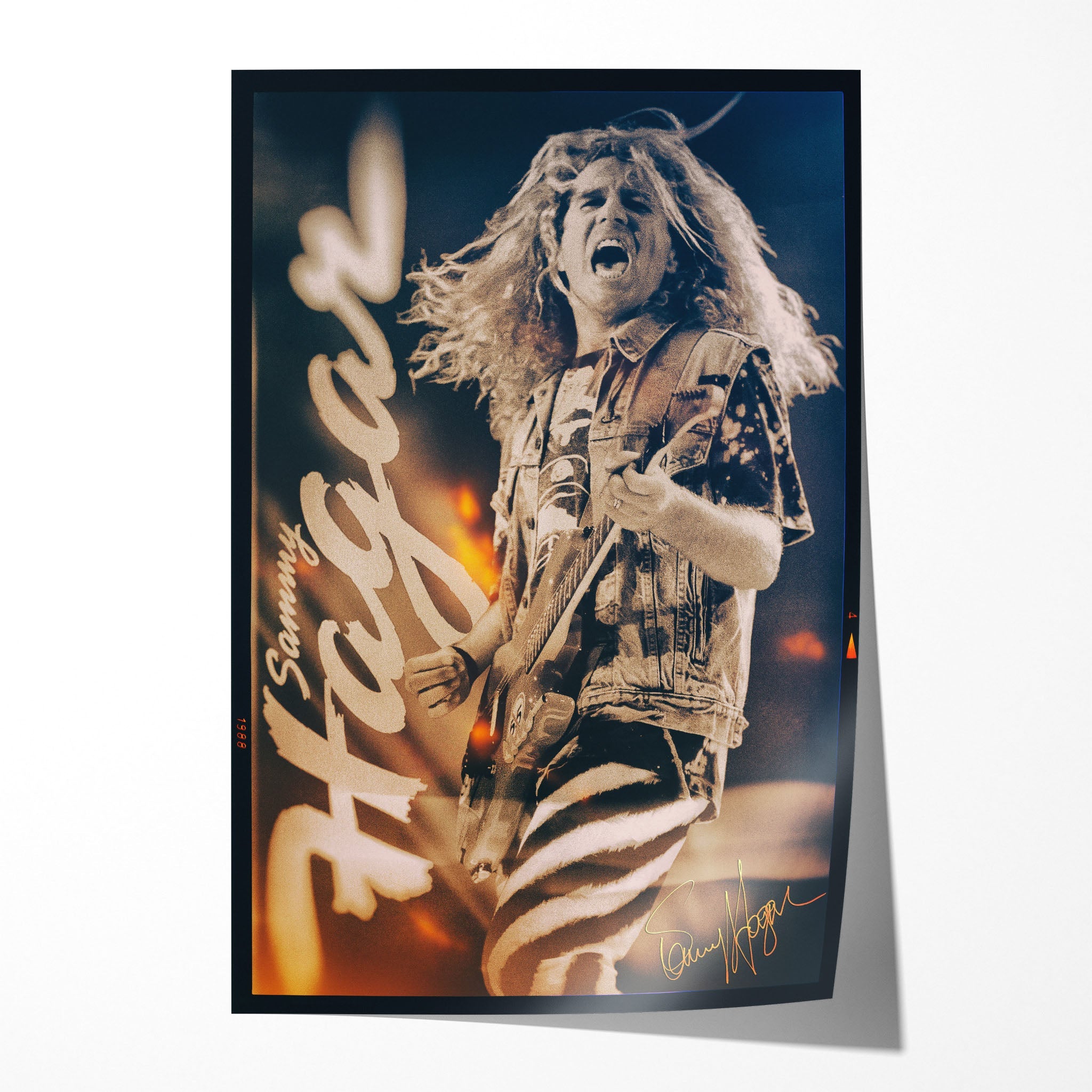 Sammy Hagar Van Halen 1988 Rupp Arena OU812 colour concert art print, unframed poster preview