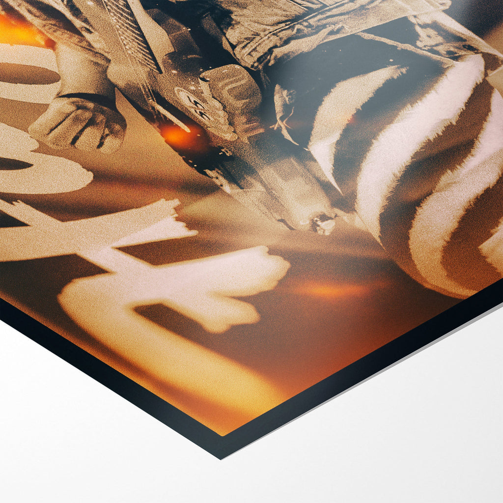 Front close-up of the unframed Sammy Hagar Van Halen 1988 colour poster print