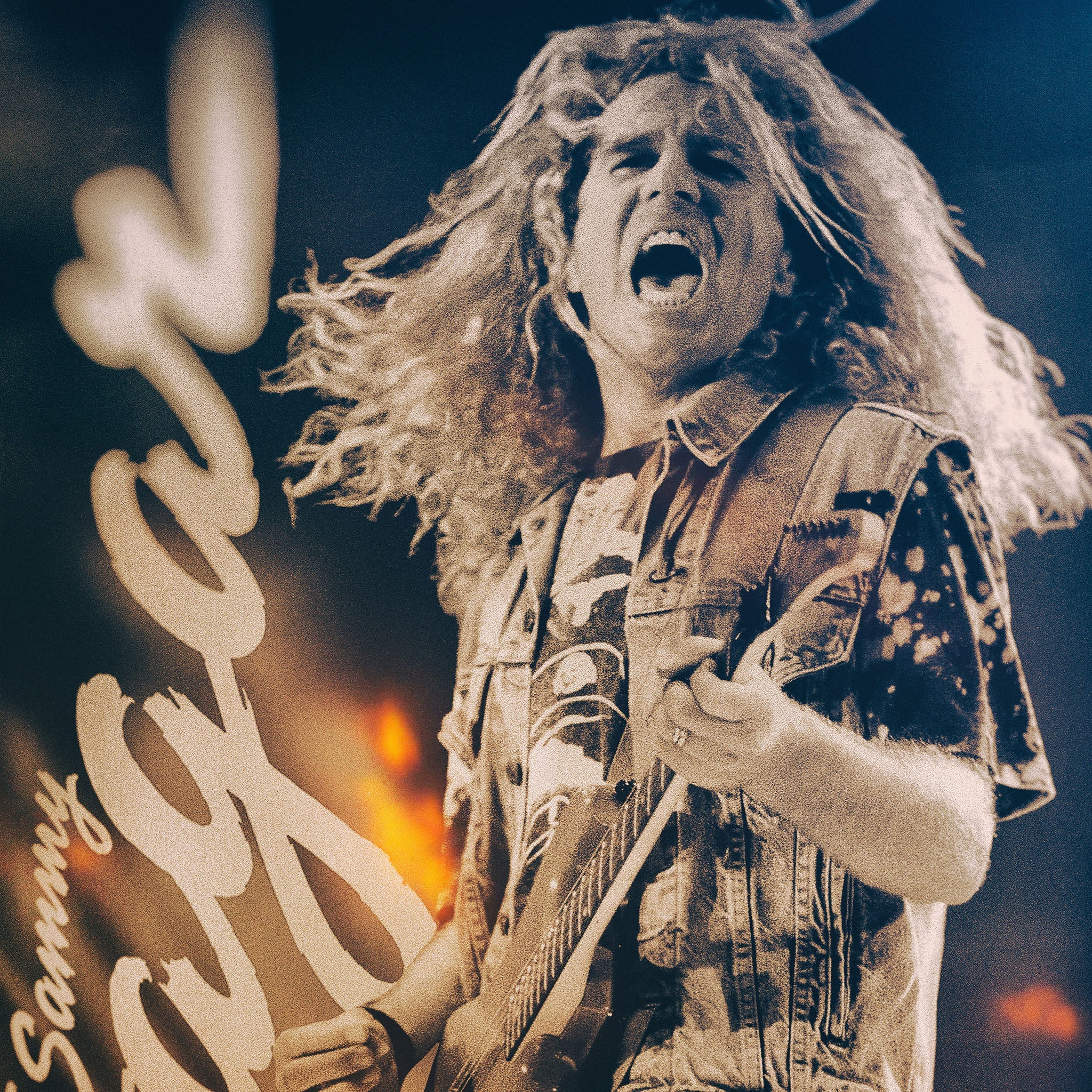 Medium zoom highlighting the crisp detail and rich colour of the Sammy Hagar 1988 art print