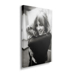 Gallery-wrapped canvas of the Stevie Nicks Fleetwood Mac black and white portrait