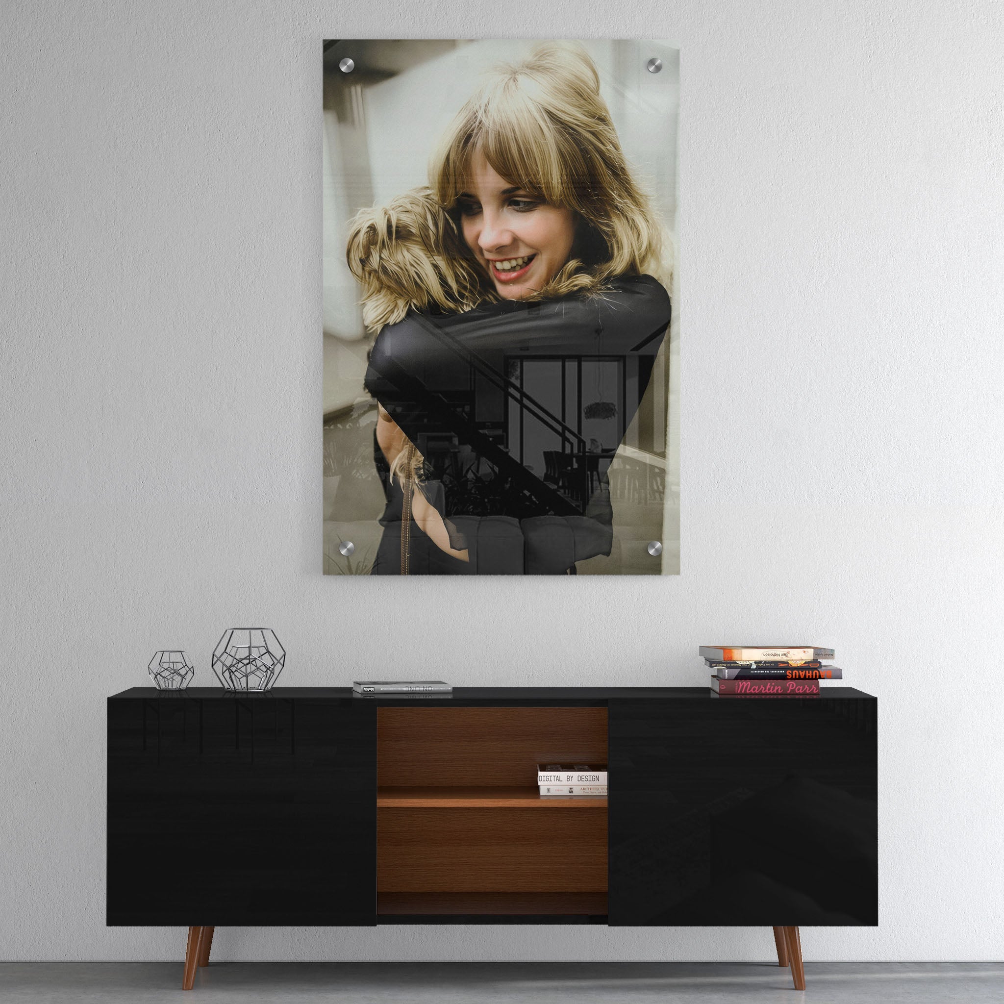 High-gloss acrylic print of the Stevie Nicks Fleetwood Mac colour portrait