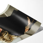 Angled close-up of the unframed Stevie Nicks colour portrait poster showing paper detail