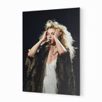 Stevie Nicks late 1970s live concert colour print on sleek aluminium metal