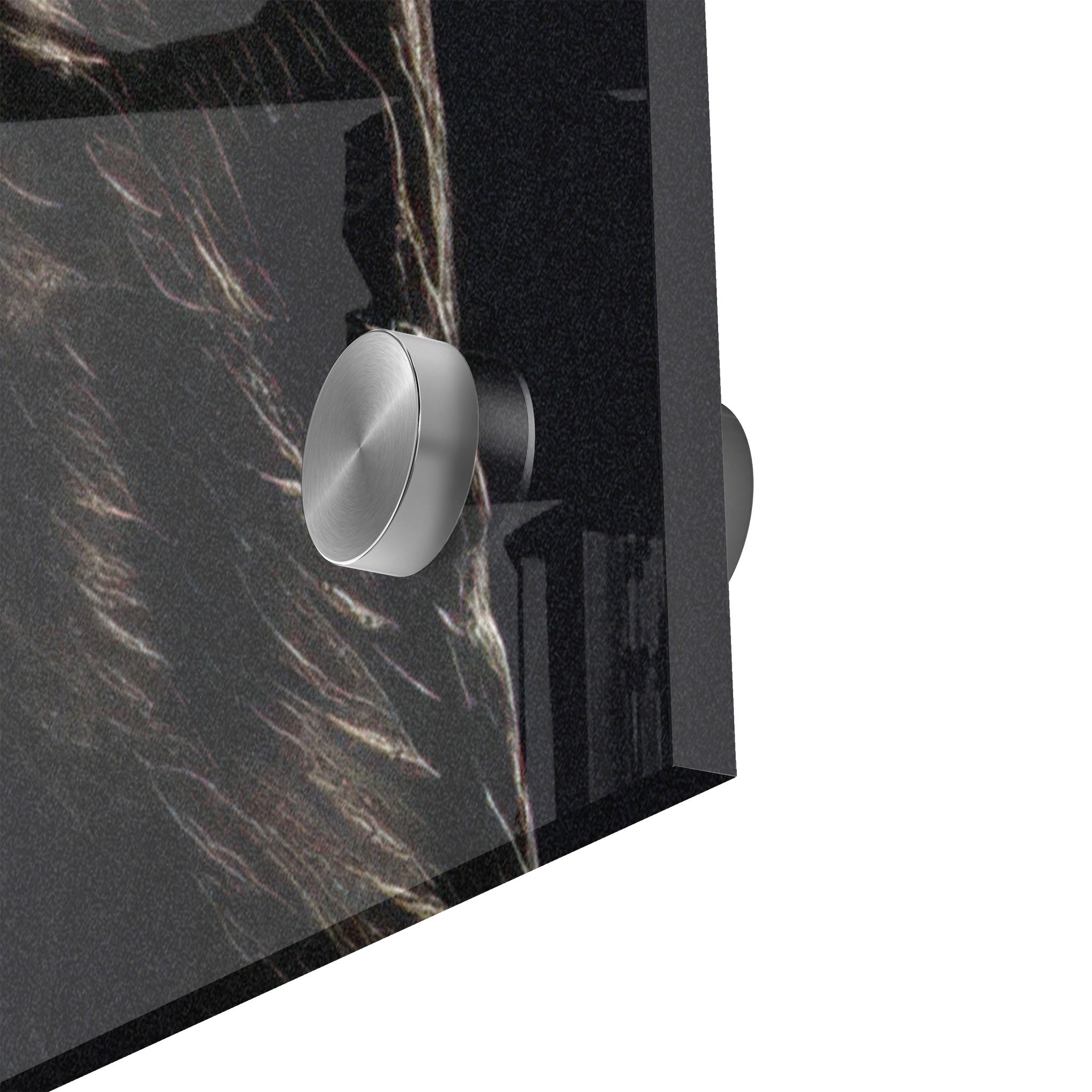 Close-up of the glossy edge and depth of the Stevie Nicks 1970s live colour acrylic print