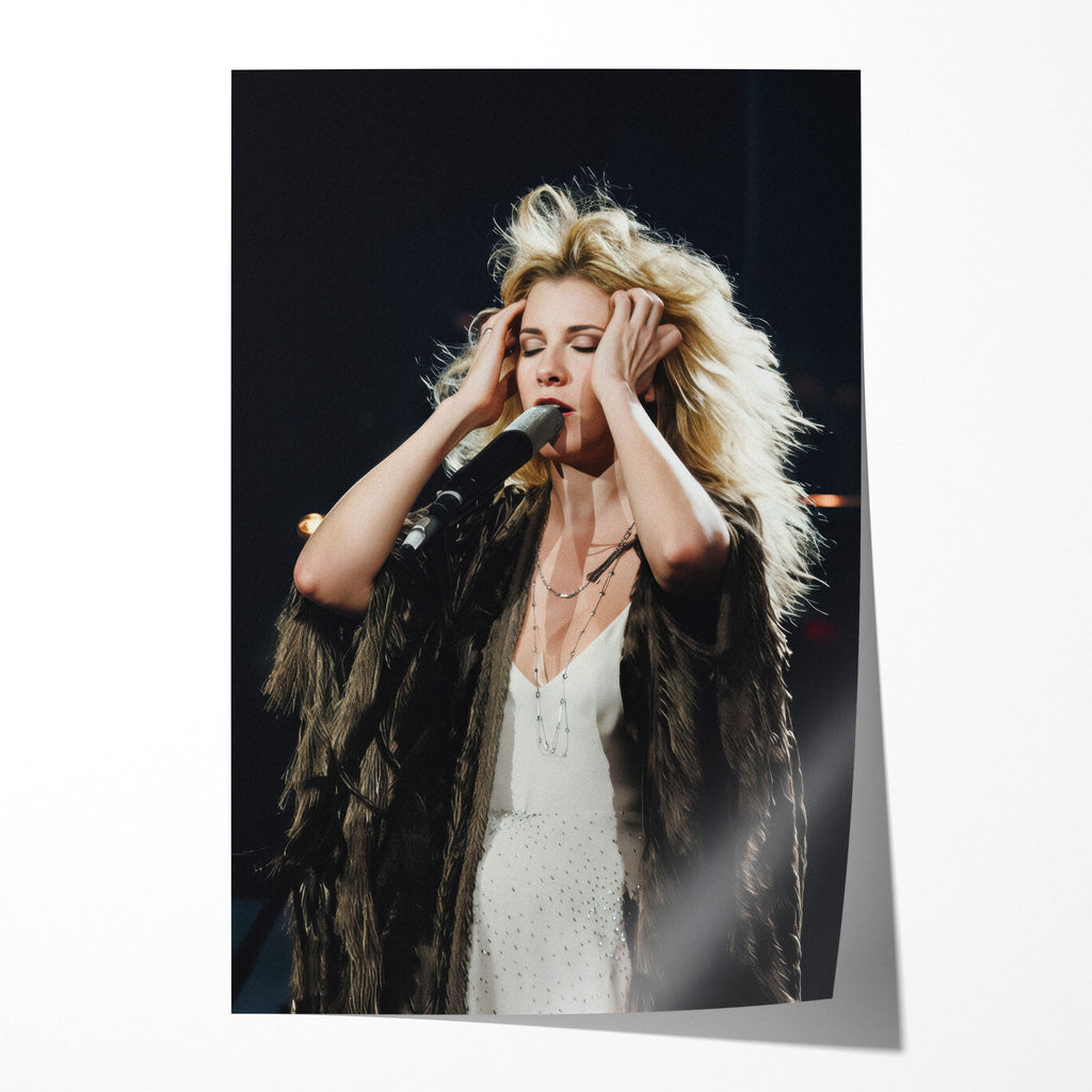 Stevie Nicks Fleetwood Mac late 1970s live performance colour art print, unframed poster preview