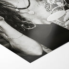 Front close-up of the unframed Stevie Nicks 1979 Tusk Tour candid black and white poster print