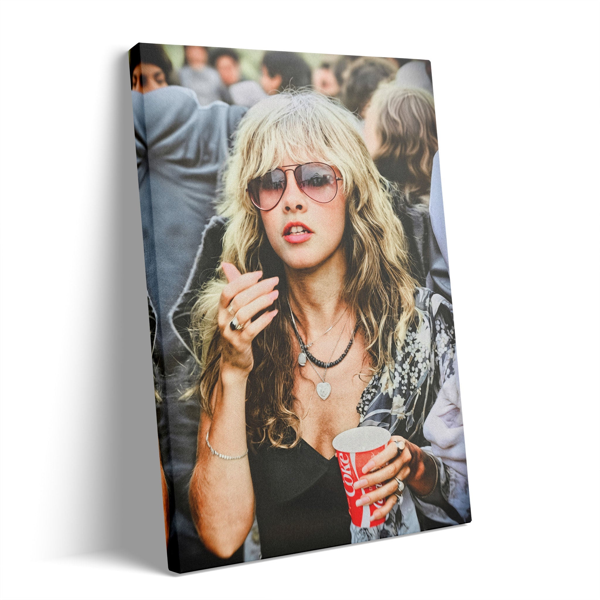 Stevie Nicks 1979 Tusk Tour boho candid colour portrait on gallery-wrapped canvas