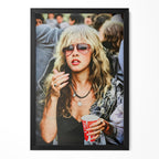 Stevie Nicks 1979 Tusk Tour boho candid colour portrait in a classic black poster frame