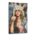Stevie Nicks 1979 Tusk Tour boho candid colour portrait on glossy acrylic glass