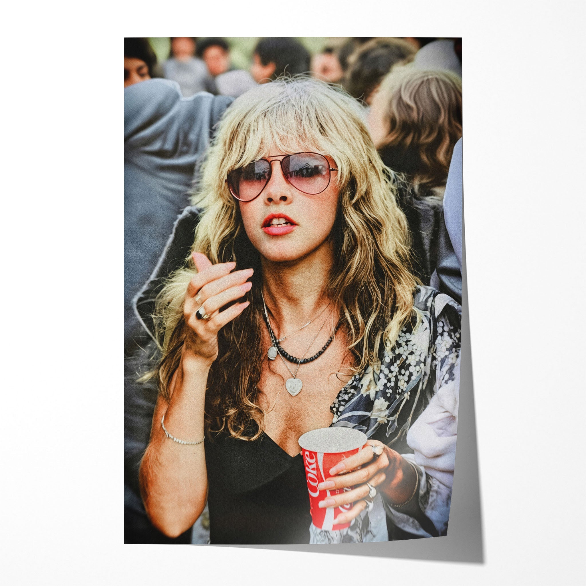 Stevie Nicks Fleetwood Mac 1979 Tusk Tour backstage candid colour art print, unframed poster preview