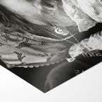 Front close-up of the unframed Stevie Nicks 1976 Rumours era black and white portrait poster print