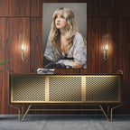 Aluminium metal print of the Stevie Nicks Fleetwood Mac 1976 colour portrait