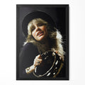 Stevie Nicks 1977 Rumours Tour Oakland Day on the Green colour concert portrait in a classic black poster frame