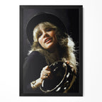 Stevie Nicks 1977 Rumours Tour Oakland Day on the Green colour concert portrait in a classic black poster frame