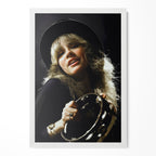 Stevie Nicks 1977 Rumours Tour Oakland Day on the Green colour concert portrait in a classic white poster frame