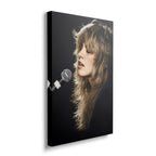 Gallery-wrapped canvas of the Stevie Nicks Fleetwood Mac Rumours era colorized portrait