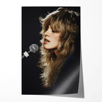 Stevie Nicks Fleetwood Mac Rumours era colorized live concert portrait, unframed poster preview