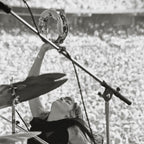 Medium zoom highlighting the crisp detail and deep contrast of the Stevie Nicks 1976 Oakland black and white print