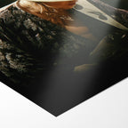 Front close-up of the unframed Stevie Ray Vaughan 1985 Soul to Soul colorized concert poster print
