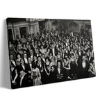 The Shining Overlook Hotel July 4th Ball 1921 black and white final shot on gallery-wrapped canvas