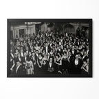 The Shining Overlook Hotel July 4th Ball 1921 black and white final shot in a classic black poster frame