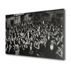 The Shining Overlook Hotel July 4th Ball 1921 black and white final shot on sleek aluminium metal