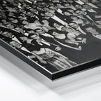 Close-up of the aluminium edge on the Shining Overlook Hotel 1921 black and white metal print