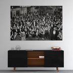 High-gloss acrylic print of the Shining Overlook Hotel 1921 black and white ballroom photograph