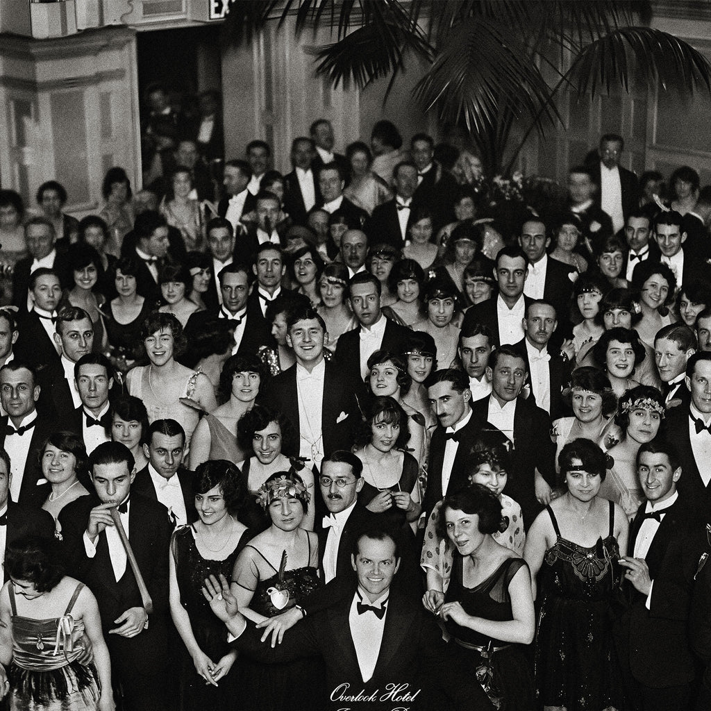 Medium zoom highlighting the crisp detail and deep contrast of the Shining Overlook Hotel 1921 black and white print